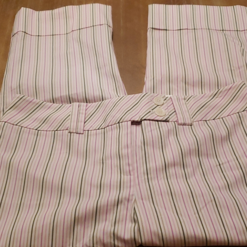 Ann Taylor Loft Capri cropped striped pants
